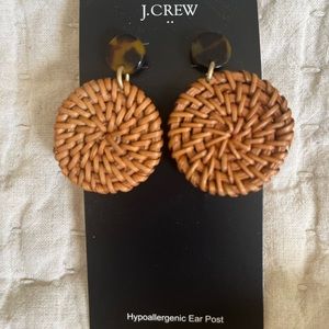 JCrew NWT Bamboo and tortoise earrings